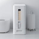 米びつ 10kg用 おしゃれ 黒 洗える 米櫃 スリム 計量 キャスター コンパクト 収納 ストッカー 計れる 無洗米 おすすめ 残量 見える 窓 ホワイト 白 ブラック 【納期A】【toh-4974908752896】