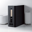 米びつ 10kg用 おしゃれ 黒 洗える 米櫃 スリム 計量 キャスター コンパクト 収納 ストッカー 計れる 無洗米 おすすめ 残量 見える 窓 ホワイト 白 ブラック 【納期A】【toh-4974908752896】