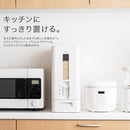 米びつ 10kg用 おしゃれ 黒 洗える 米櫃 スリム 計量 キャスター コンパクト 収納 ストッカー 計れる 無洗米 おすすめ 残量 見える 窓 ホワイト 白 ブラック 【納期A】【toh-4974908752896】