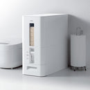 米びつ 10kg用 おしゃれ 黒 洗える 米櫃 スリム 計量 キャスター コンパクト 収納 ストッカー 計れる 無洗米 おすすめ 残量 見える 窓 ホワイト 白 ブラック 【納期A】【toh-4974908752896】