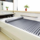 風呂ふた シャッター 80×140cm用 W14 風呂蓋 おしゃれ 風呂フタ 洗いやすい ウェーブ型 軽量 浴槽蓋 ロール 波形 波型 抗菌 防臭 日本製 【納期A】【tp-ft-ae-w14-sv】