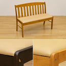 ダイニングベンチ 背もたれ 北欧 長いす 長椅子 ダイニングベンチチェア 木製 ナチュラル カフェ 肘なし ひじ掛け無し おしゃれ シンプル クッション座面 【納期B】【uhc102dbr】