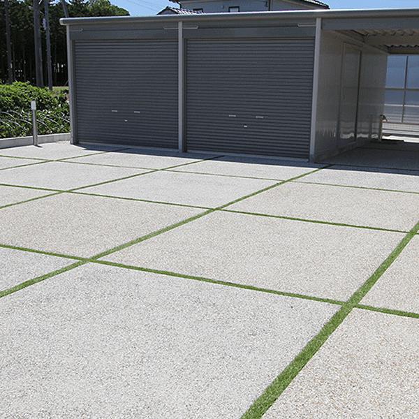 駐車場のコンクリート目地に！カット済み！超リアル人工芝 約8cm×250cm 【