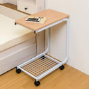 サイドテーブル キャスター付き ワゴン テーブル ソファサイド ベッドサイド キッチン リビング 寝室 ベッドルーム 移動 北欧 ナチュラル 木目柄 おしゃれ 便利 【納期B】【uys08】