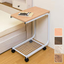 サイドテーブル キャスター付き ワゴン テーブル ソファサイド ベッドサイド キッチン リビング 寝室 ベッドルーム 移動 北欧 ナチュラル 木目柄 おしゃれ 便利 【納期B】【uys08】