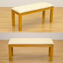 ダイニングベンチ 椅子 2人掛け リビング ベンチ 北欧 ナチュラル カントリー カフェ風 クッション座面 シンプル おしゃれ イス 【納期B】【vtm95】