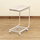 サイドテーブル キャスター付き ワゴン テーブル ソファサイド ベッドサイド キッチン リビング 寝室 ベッドルーム 移動 北欧 ナチュラル 木目柄 おしゃれ 便利 【納期B】【uys08】