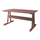 ダイニングテーブル 北欧 シンプル おしゃれ ナチュラル カントリー デザイン 棚付き 収納 ワイド 脚 木製 大型 食卓テーブル 高級感 【納期A】【azm-vet-333tna】