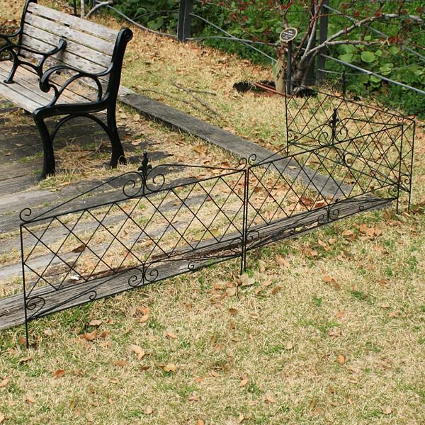 フェンス 柵 低い 小さい ロータイプ 枠 ガーデンフェンス diy 仕切り 境目 園芸用品 【sms-jf092599】